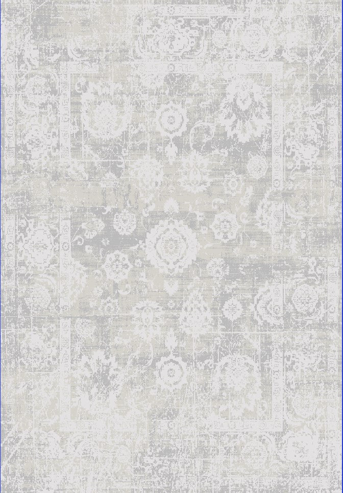 Castilla Cream And Silver Area Rug, 6.7'x9.6'