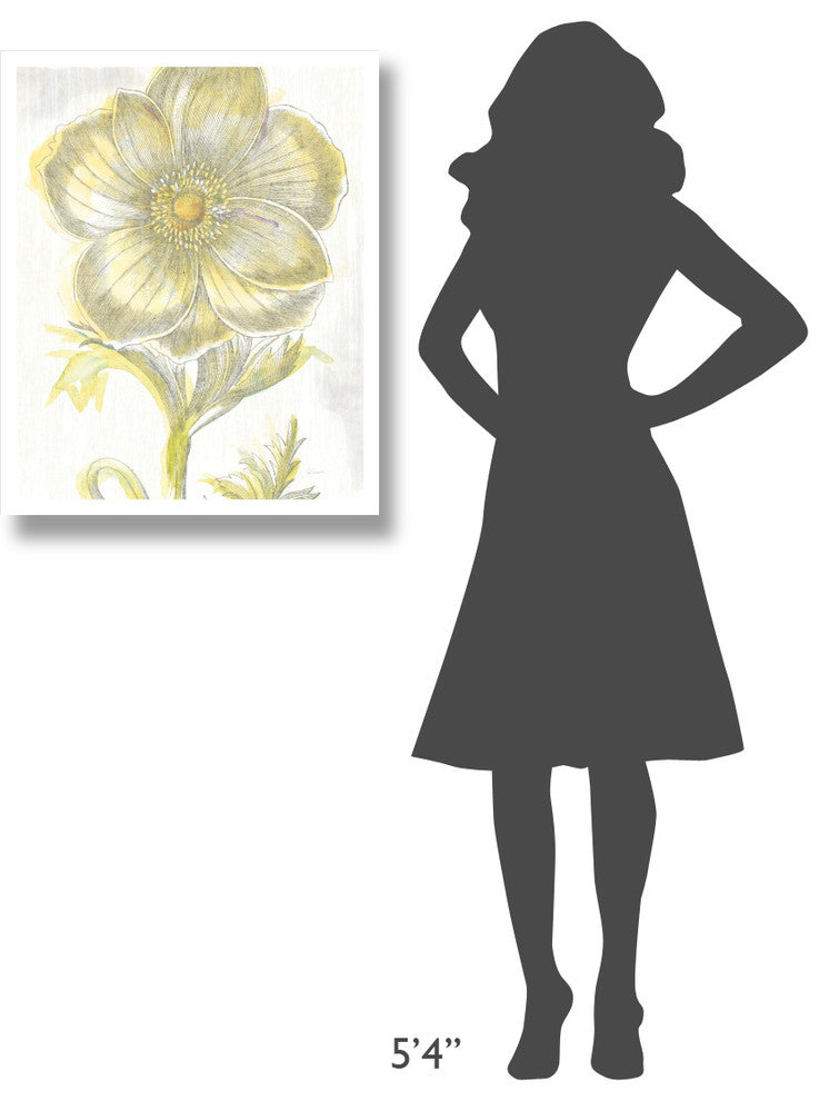 "Belle Fleur Yellow II" Digital Paper Print by Sue Schlabach, 24"x30"