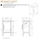 Vanity Art Bathroom Vanity With Sink, White, 20", Single Sink, Matte Black