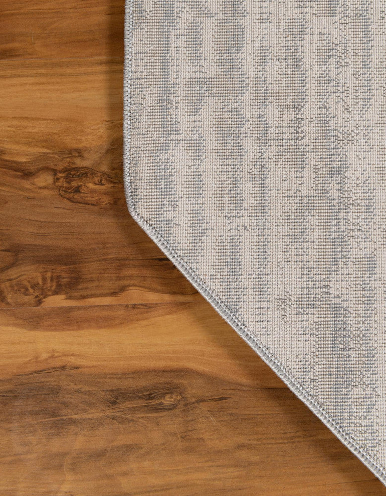 Unique Loom Oasis Calm Area Rug, Cream, 7' 0 X 7' 0 Octagon