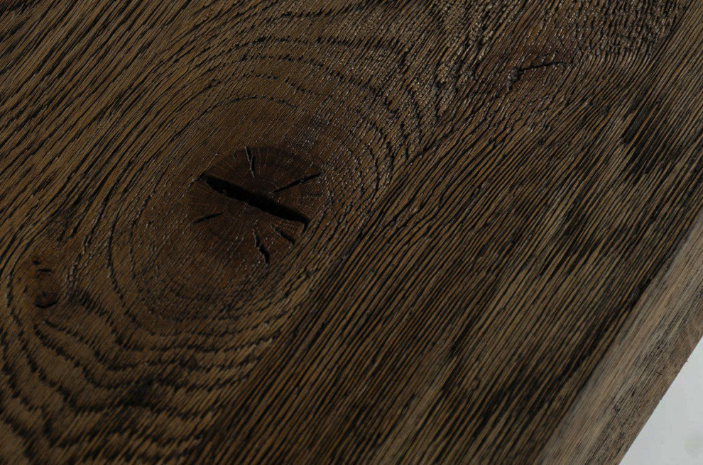 Modrest Renzo Modern Oak and Concrete Dining Table, Large