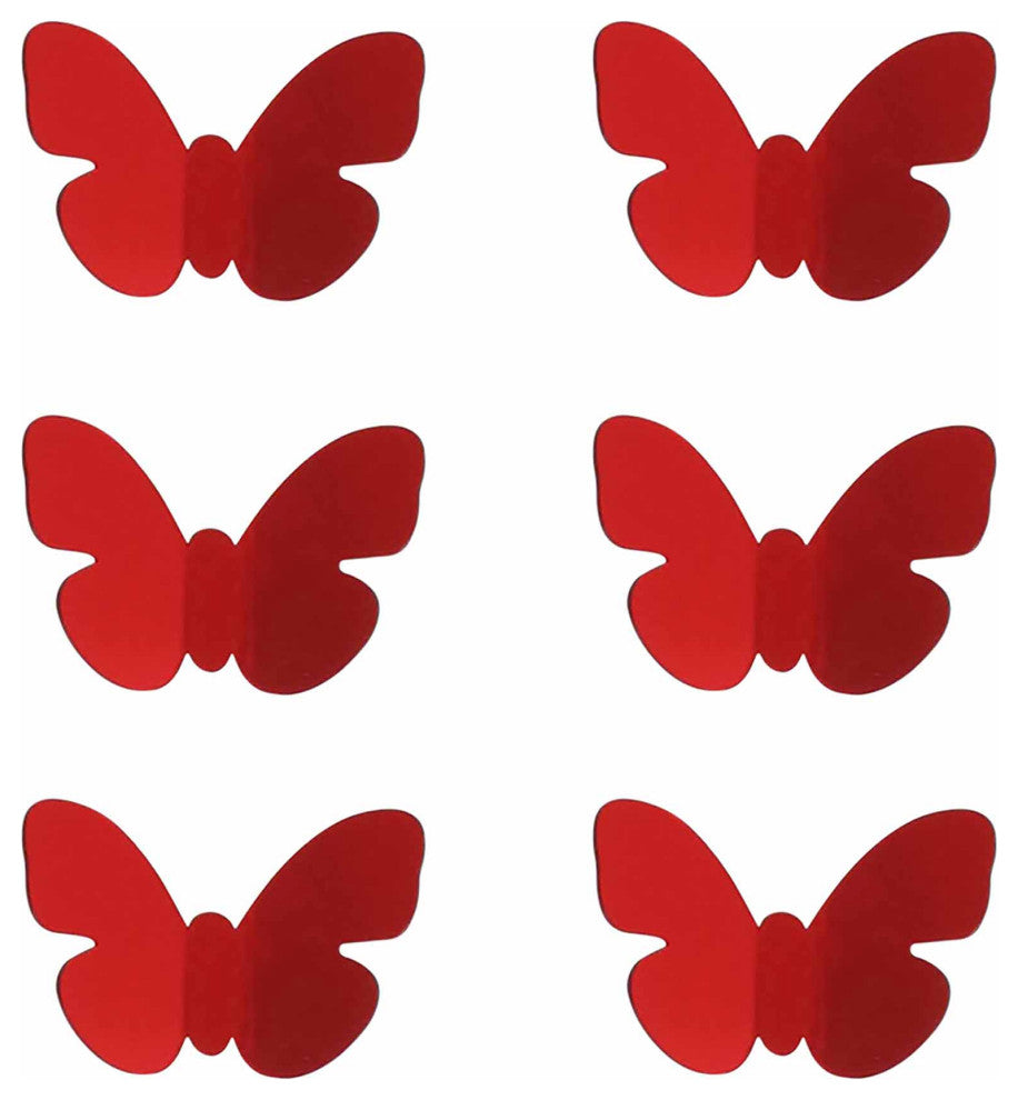 Acrylic Butterfly With Magnet 6 pieces