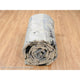 Gray Wool and Silk Hand Knotted Modern Abstract Design Oversized Rug 12'0"x17'9"
