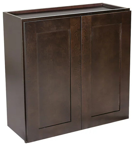 Wall Storage Cabinet, Framed Doors With Soft Close Function & Inner Shelf, 24"