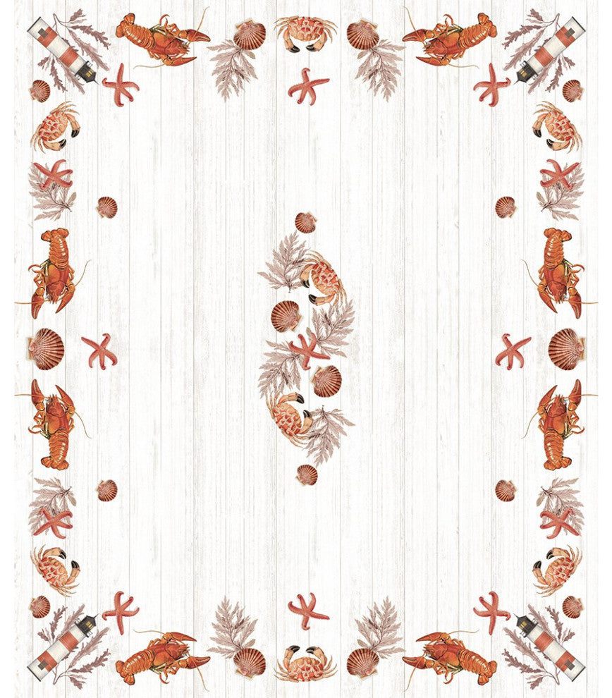 Laural Home Seafood Shack 70" X 84" Tablecloth