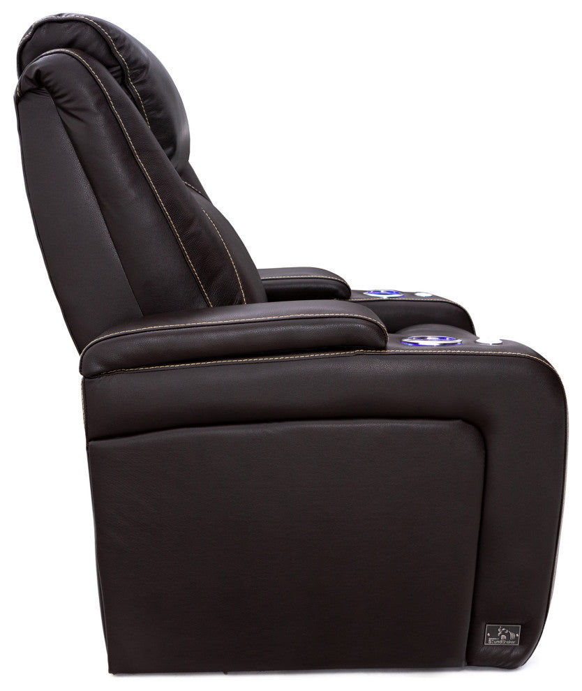 Seatcraft Pantheon Home Theater Seating, Brown, Row of 4