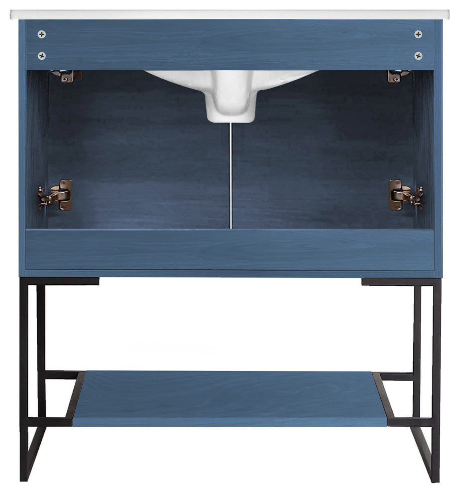 Urbania Vanity Set, Navy Blue, 30", Single Sink