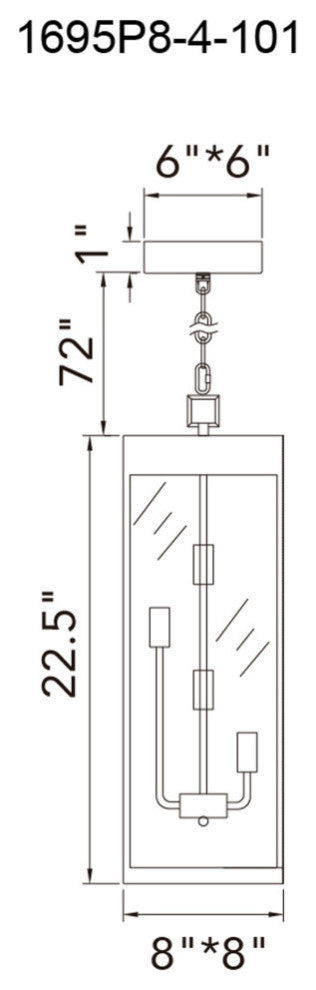 Windsor 4 Light Black Outdoor Ceiling Light