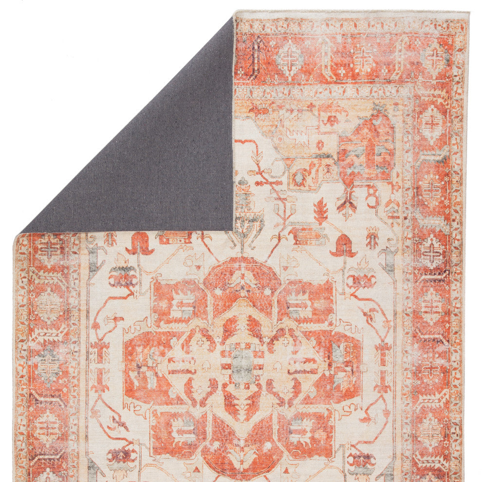Jaipur Living Rhoda Medallion Orange/Ivory Area Rug, 2'6"x8'