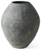 Kyros Gray 28" Earthy Ceramic Oval Vase