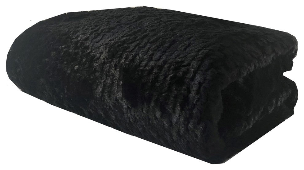 Black Mink Faux Fur Luxury Throw