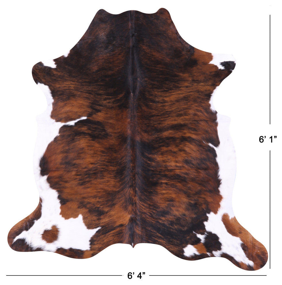 Brindle Natural Cowhide Rug 6' 1" X 6' 4" C1898
