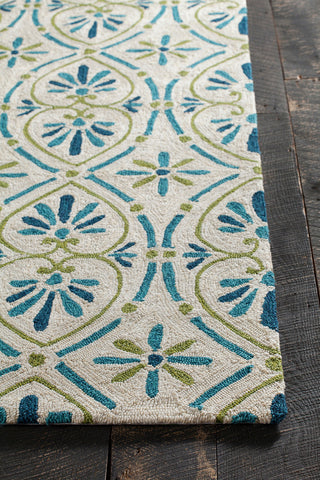 Terra Area Rug, Blue and Green, 7'9"x10'6"