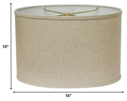 16" Dark Wheat Throwback Oval Linen Lampshade