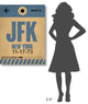 "JFK New York Luggage Tag 2" Fine Art Print
