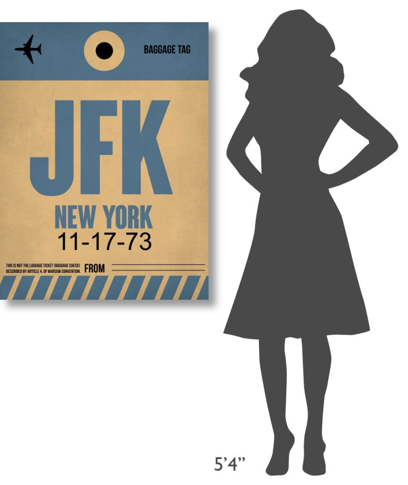 "JFK New York Luggage Tag 2" Fine Art Print