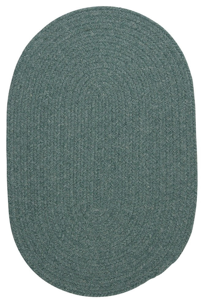 Colonial Mills Bristol WL27 Teal Traditional Area Rug, Oval 7'x9'