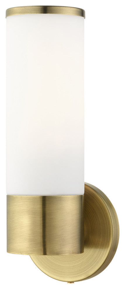 Antique Brass Contemporary, Minimal, Urban, Clean Single Sconce