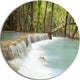 Huai Mae Kamin Waterfall, Photography Disc Metal Artwork, 36"