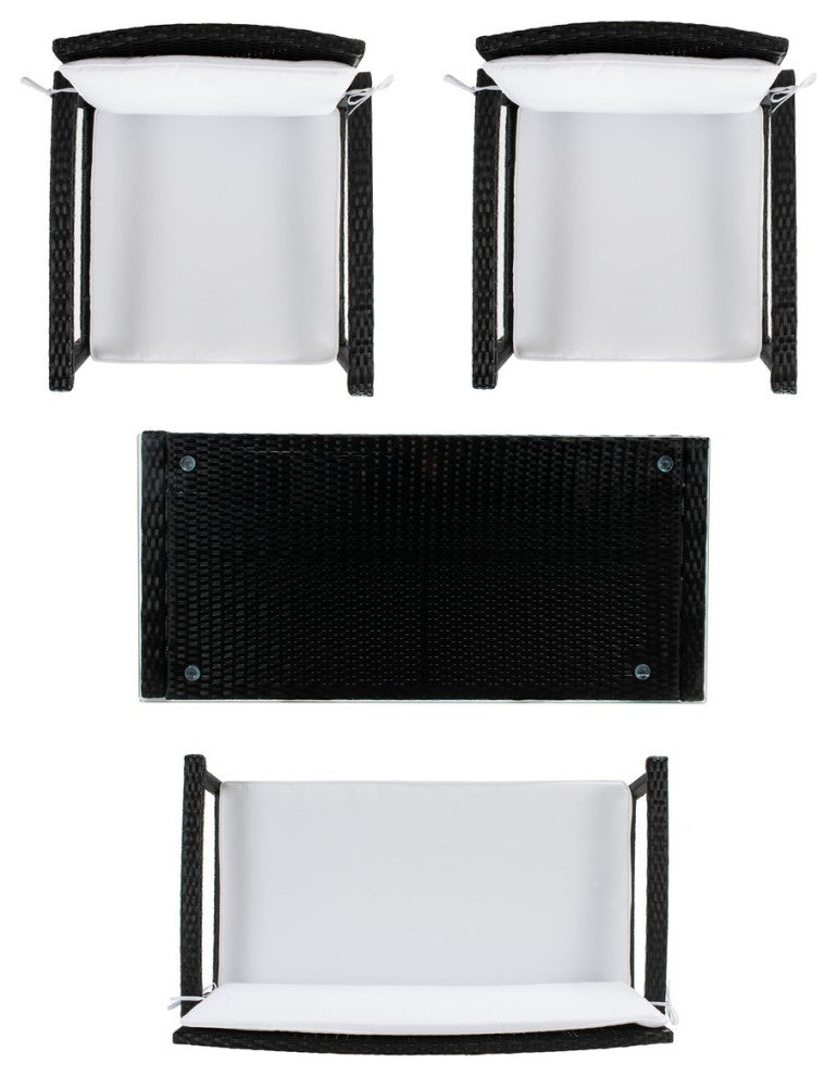 Safavieh Krissy Living Set, Black/White
