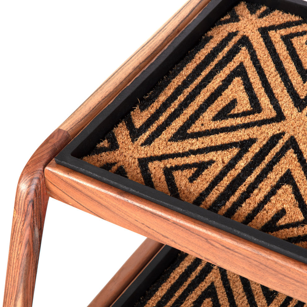Double-Tier Natural Stand With 2-Pair Rubber Boot Trays Ibadan