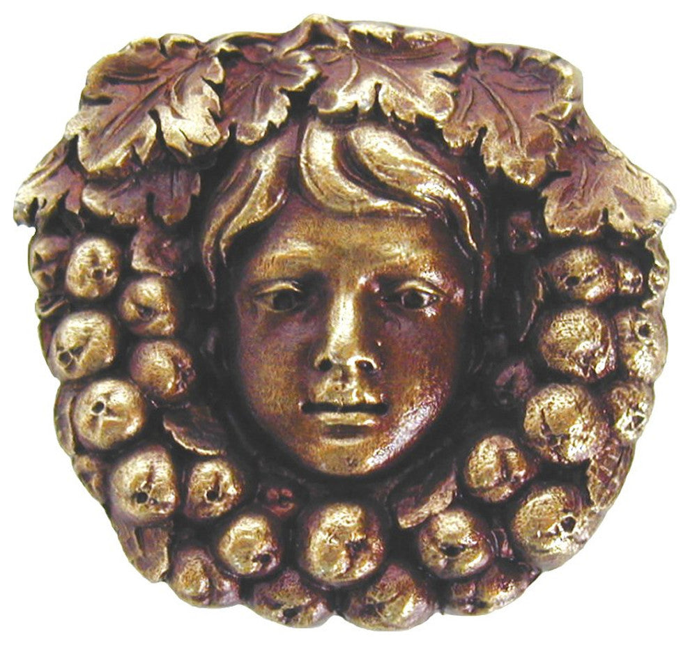 Fruit of the Vine Knob Antique Brass, Antique Brass
