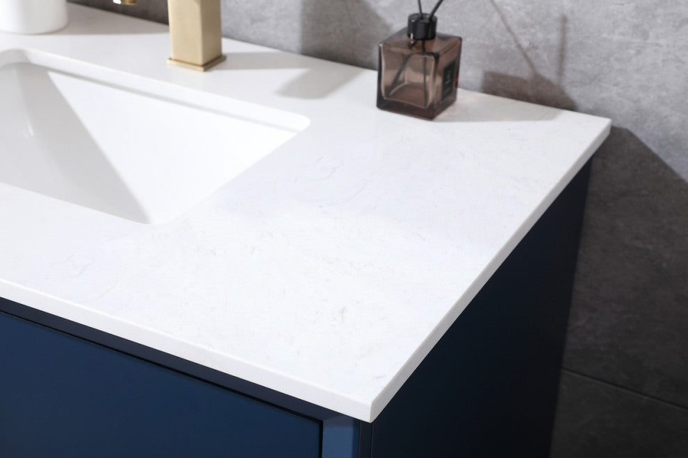 36" SIngle Bathroom Vanity, Blue
