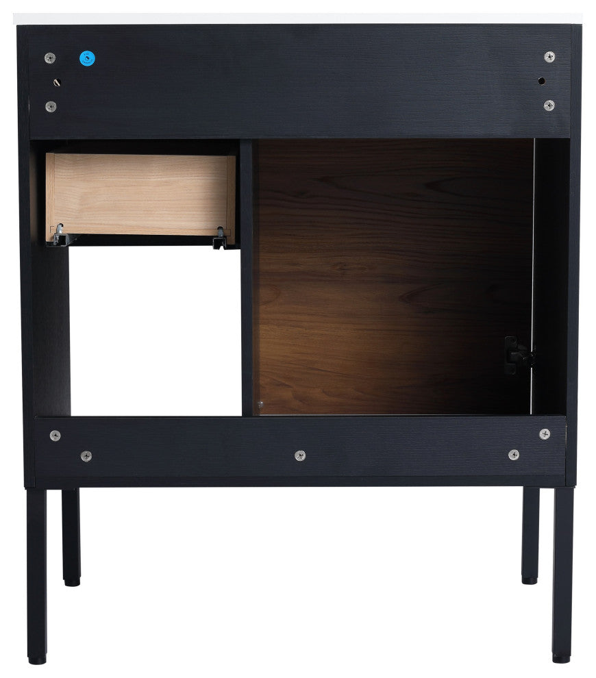 BNK Freestanding Bathroom Vanity Gel Sink, with Soft Close Door, 30x18