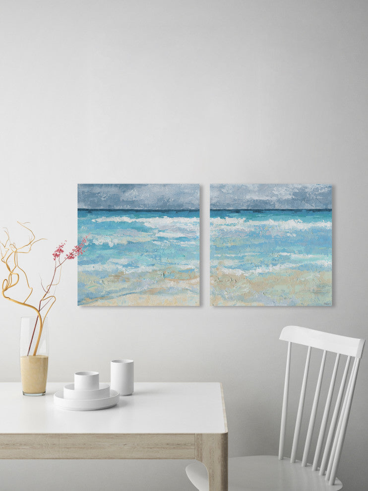 Playful Waves Diptych, 64"x32"