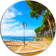 Esplanade And Pine Trees In Bolsena, Landscape Round Wall Art, 11"