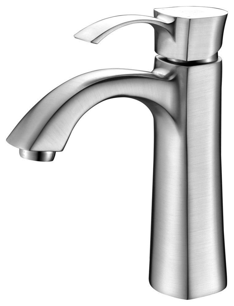 Rhythm Single Hole Single Handle Mid-Arc Bathroom Faucet, Brushed Nickel