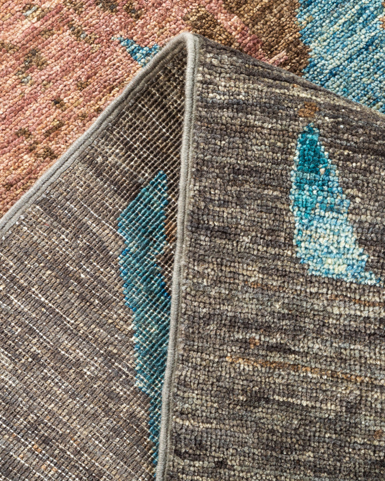 Eclectic, One-of-a-Kind Hand-Knotted Area Rug Gray, 5'0"x8'2"