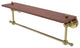 Astor Place 22" Solid Wood Shelf with Towel Bar, Unlacquered Brass