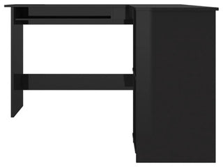 vidaXL Corner Desk Home Office Computer Desk High Gloss White Engineered Wood