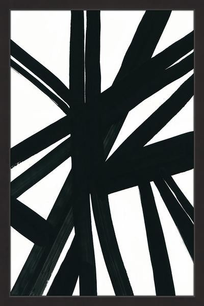 "Lines Over Lines" Framed Painting Print, 16"x24"