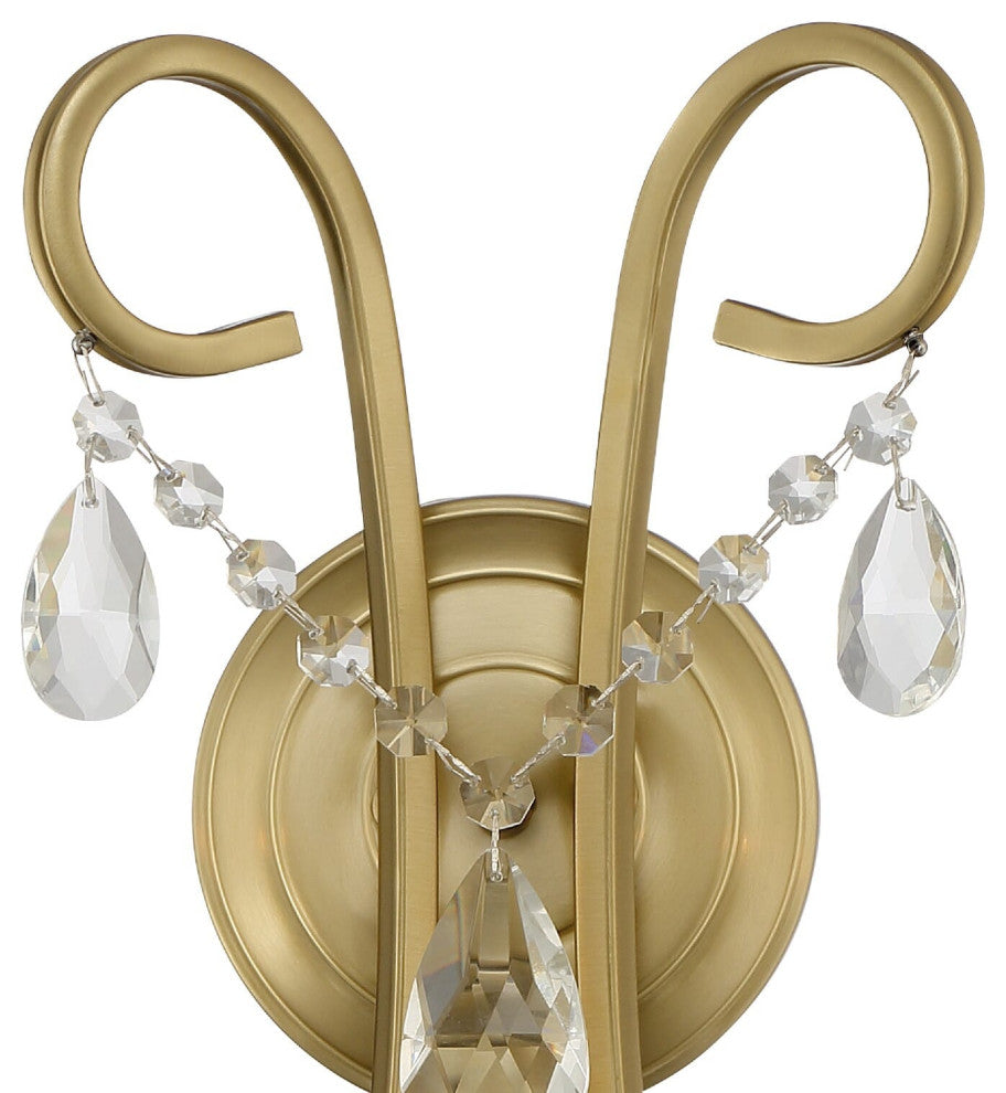 Crystorama 6822-VG-CL-MWP, 2-Light Wall Mount, Vibrant Gold