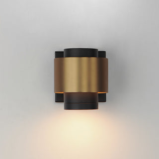 ET2 E34752 Reveal Outdoor 5" Tall LED Wall Sconce - Black / Gold