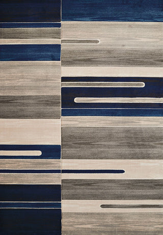 HomeRoots 63" x 90" DenimPolypropylene Area Rug
