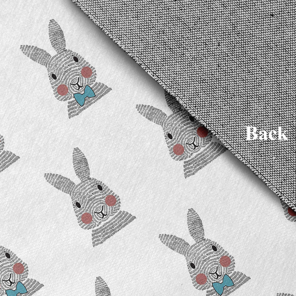 Bunny Fluffle Easter Chenille Rug, Explorer Blue, 5' Round