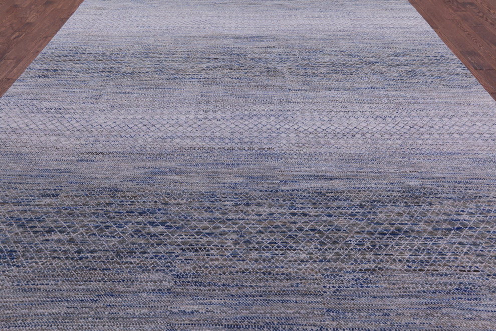 9' 11" X 14' 2" Savannah Grass Handmade Wool Rug - Q13413