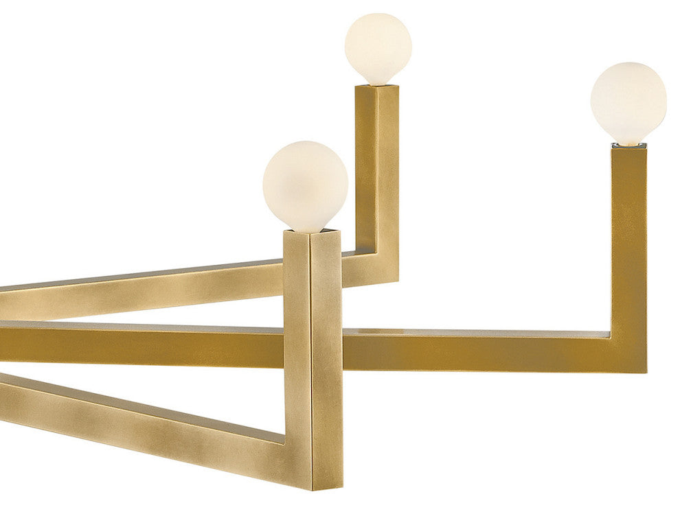 Hinkley Ezra Large Single Tier Chandelier, Heritage Brass