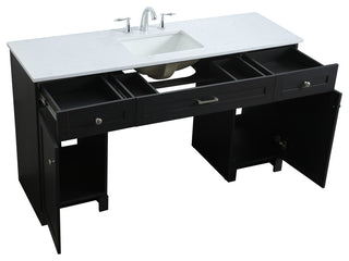 60" ADA Compliant Bathroom Vanity, Black