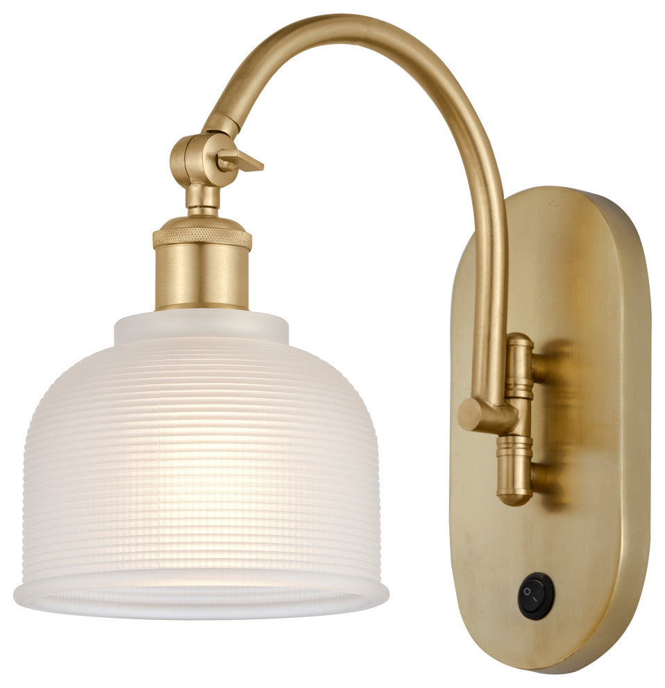 Innovations 518-1W-SG-G411-LED Dayton 1 Light 5.5" Sconce, Satin Gold