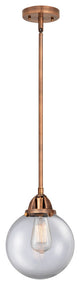 Beacon Mini Pendant, Antique Copper, Clear, Clear