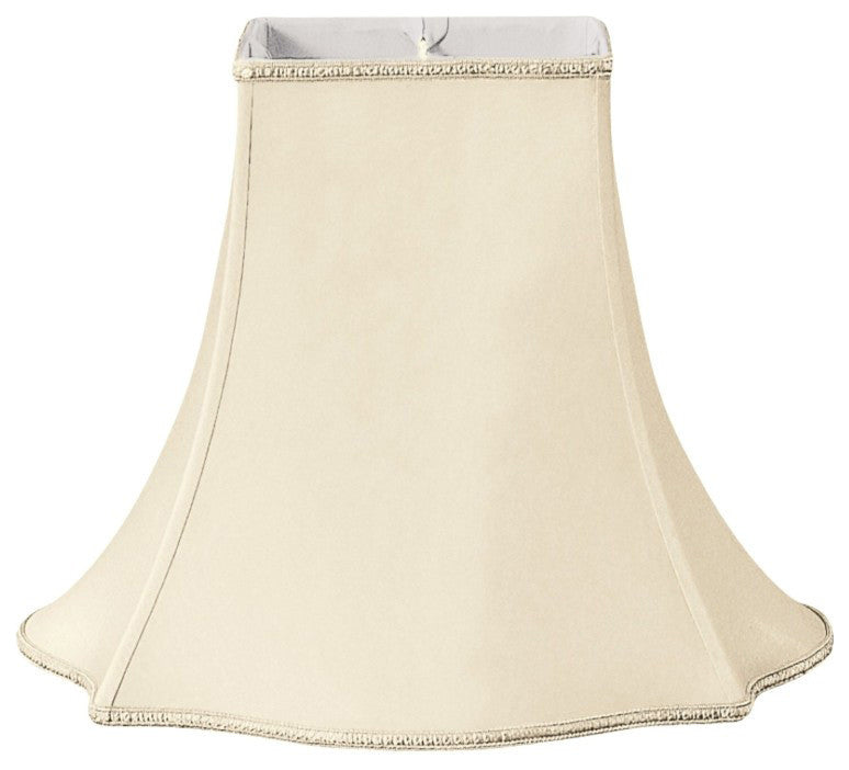 Fancy Square Designer Lampshade, Antique Gold, Beige, 5.5"x12"x10"