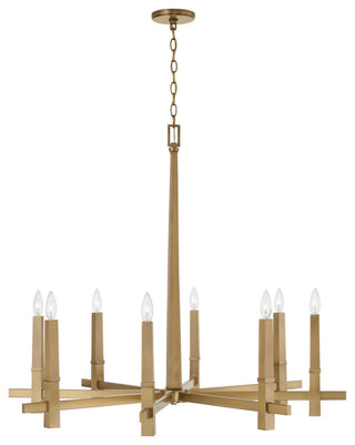 Capital Lighting 449681 Blake 8 Light 39"W Candle Style - Aged Brass