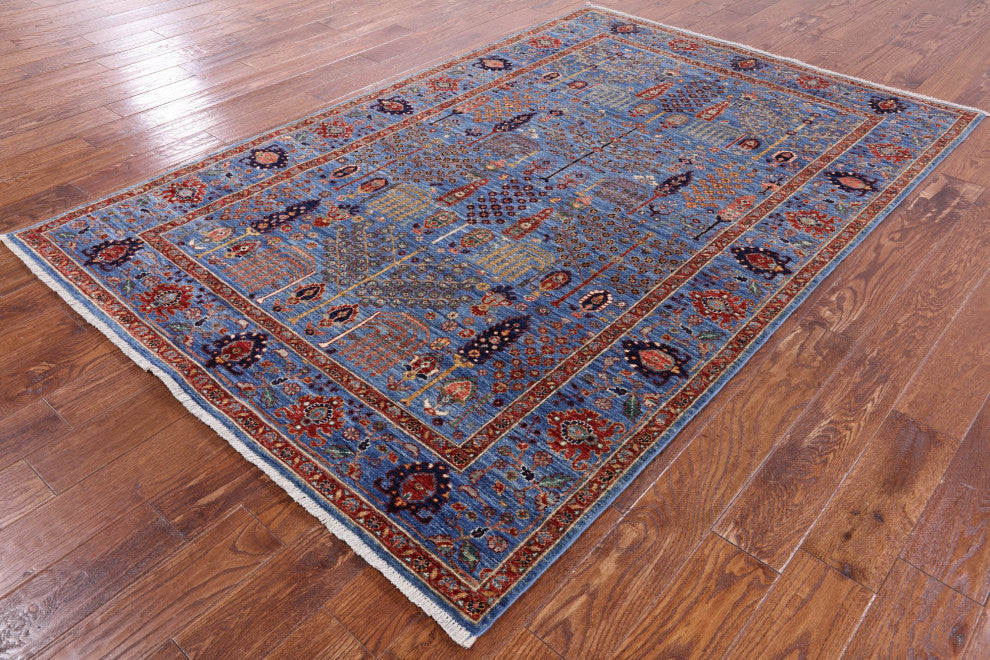 Handmade Persian Ziegler Wool Rug 5' 3" X 7' 11" Q7787