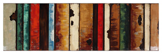 "Rustic Flow 1" Primo Mixed Media Hand Painted 3D Wall Sculpture Metal Wall Art
