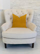 Wild Turmeric Luxury Throw Pillow in Gold, 12"x25"