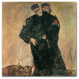 Egon Schiele 'The Hermits' Canvas Art, 35 x 35